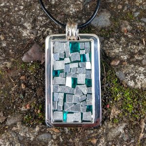 Silver Micromosaic Necklace