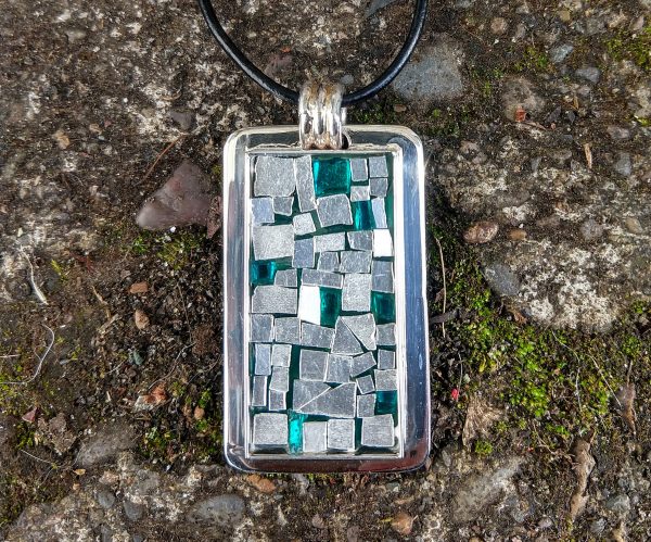 Silver Micromosaic Necklace