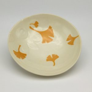 Embossed Bloom Bowl with Ginkgo