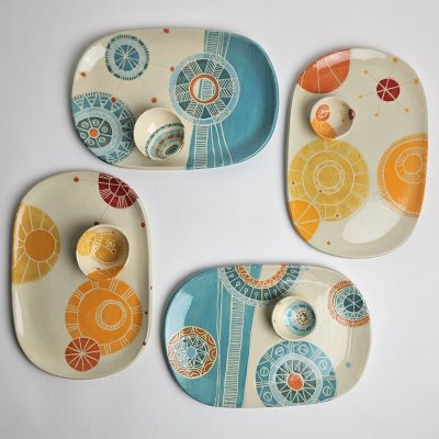 Sandwich plates with tiny dishes